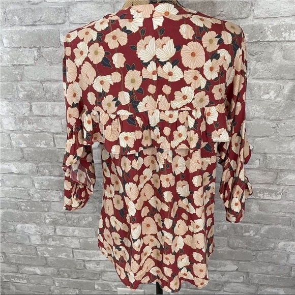 Lauren Conrad Ruffle Floral Blouse - Picture 2 of 6